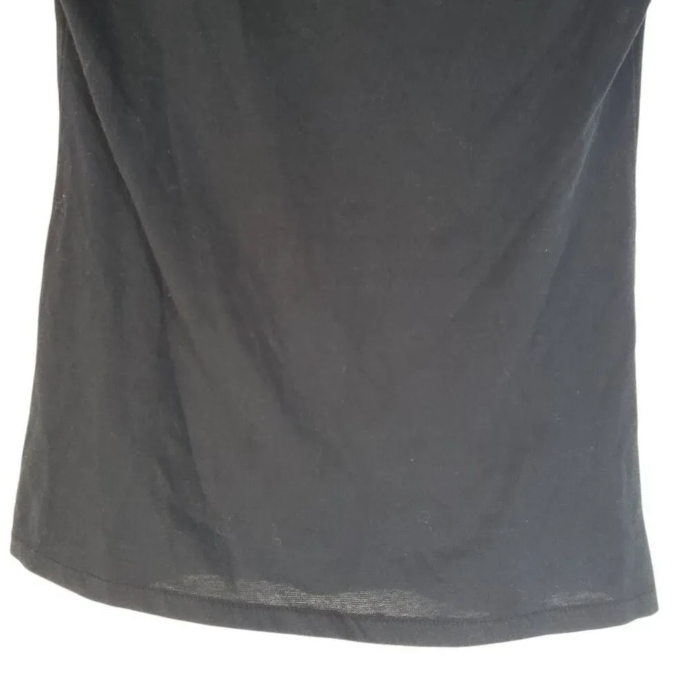 Nike Dri-Fit V-neck Run Dont Hide Short Sleeve Athletic Cut Graphic Tee Black XS